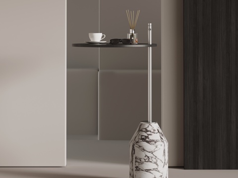  现代意式边几 角几圆几3d模型 