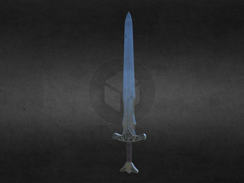  上古卷轴钢剑3d模型 