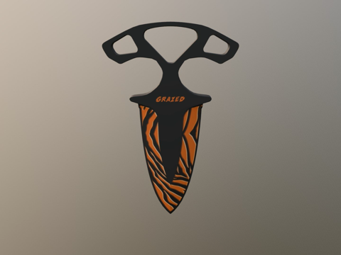  暗影双匕擦伤橙色3d模型 