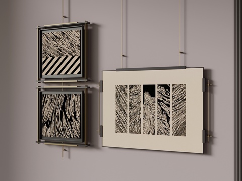  意式挂画3d模型 