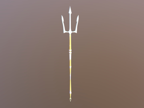  生锈三叉戟3d模型 