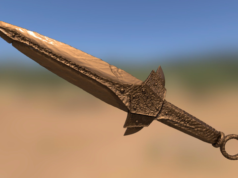  龙骨匕首3d模型 