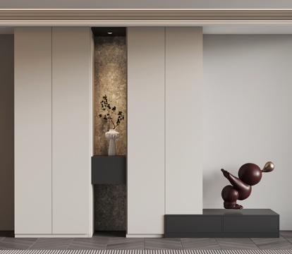  现代意式玄关柜 鞋柜3d模型 