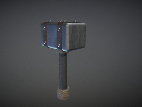  低多边形锤3d模型3d模型 