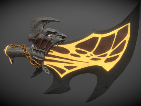  流亡之刃战神3粉丝艺术3d模型 