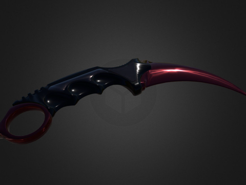  爪刀炽红3d模型 