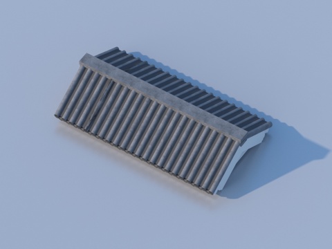  屋檐 挑檐 瓦片 建筑 构件3d模型 