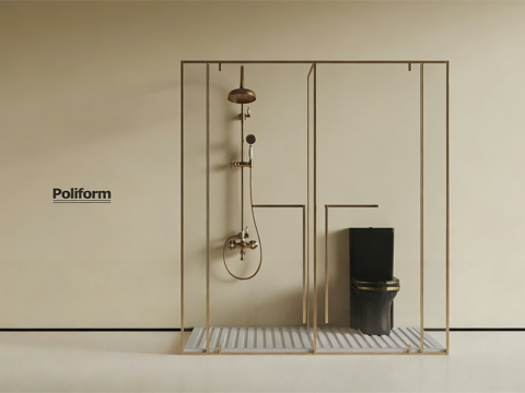  淋浴间 现代淋浴房 淋浴隔断 花洒3d模型 