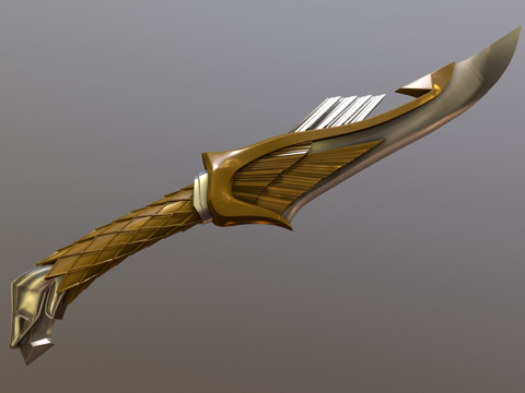  精灵匕首3d模型 