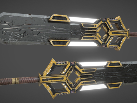  科幻破坏剑3d模型 