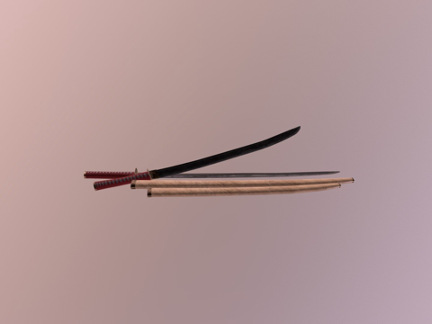  武士刀3d模型 