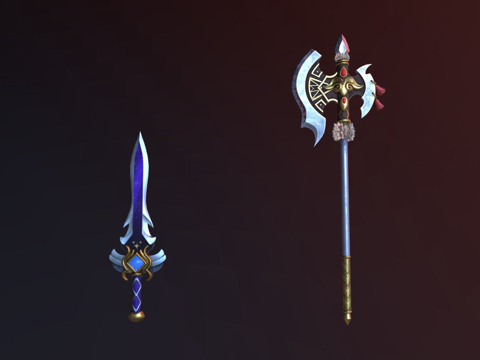  冒险岛武器3d模型 