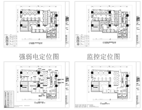 特色西餐厅 最新平面施工图合集cad施工图