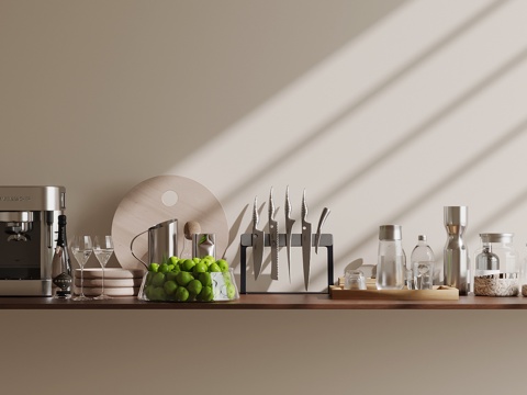  现代厨具su模型 