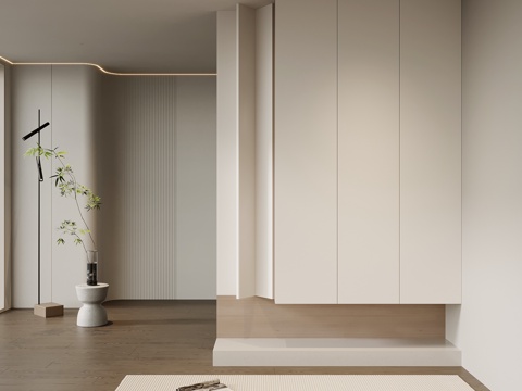  现代鞋柜 玄关鞋柜su模型 