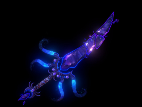  黑冰魔法剑3d模型 