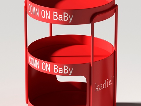  现代移动置物架3d模型 