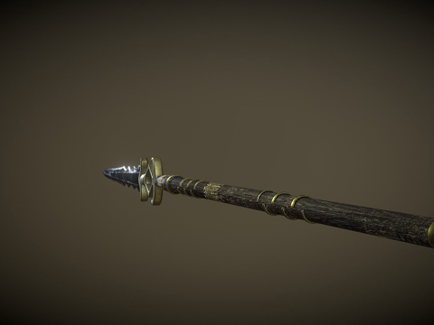  遗忘之矛西非风格矛3d模型 