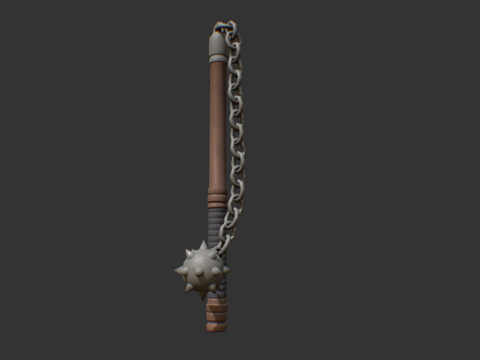  简易连枷3d模型 