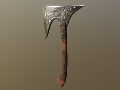  北欧斧大型项目部分3d模型 