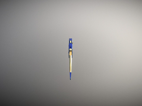  弯刀匕首天蓝3d模型 