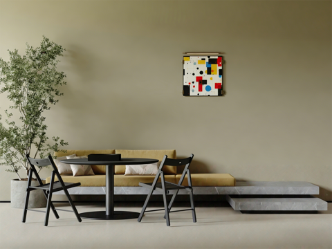  现代休闲椅 休闲椅 休闲桌椅 书椅3d模型 