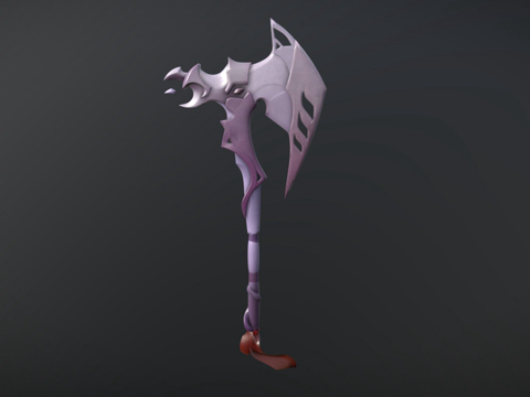  武器长柄斧3d模型 
