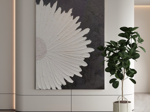  现代装饰画 挂画3d模型 