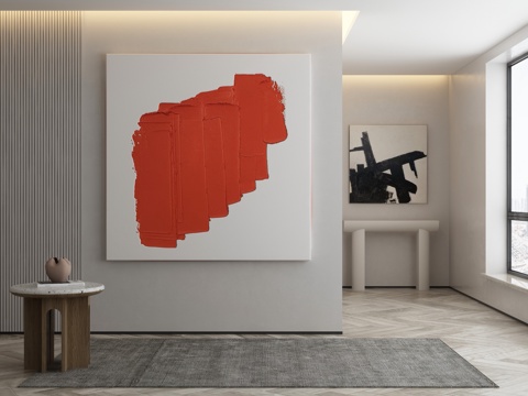  现代装饰画 挂画3d模型 