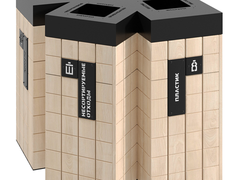  现代简约垃圾桶  垃圾桶 户外垃圾桶  简约垃圾桶3d模型 