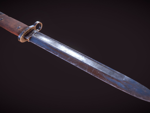  德国刺刀3d模型 