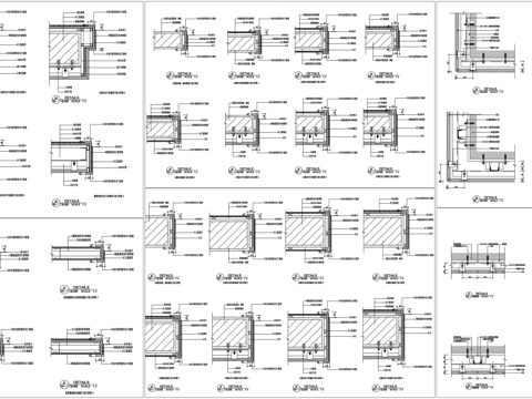 墙面工艺铝塑板金属装饰板吸音板木饰面护壁墙裙做法素材CAD图cad施工图