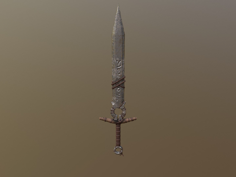  苏尔特烈焰之剑普通纹理3d模型 