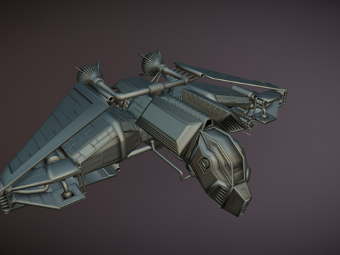  石像鬼重型炮艇3d模型 