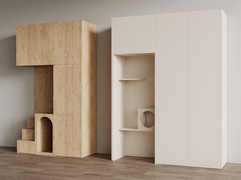  现代宠物柜 猫爬架3d模型 