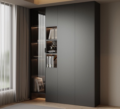 现代阳台柜 书柜su模型