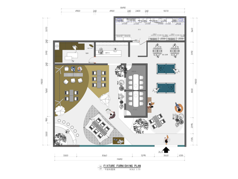 露营风酒吧 最新平面施工图合集cad施工图