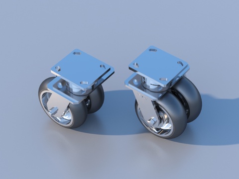  轮子 万向轮3d模型 