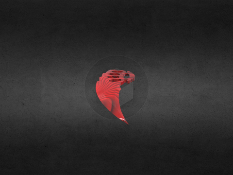  指节刀红色救赎爪刀天空3d模型 