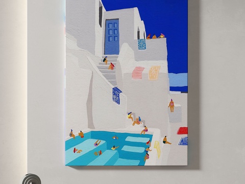  现代，简约，抽象，装饰画3d模型 