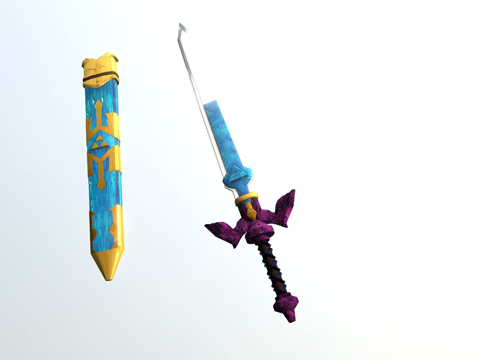  林克的剑塞尔达传说3d模型 