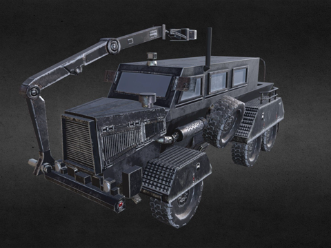  水牛军用车辆3d模型 