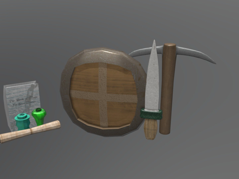  冒险者背包3d模型3d模型 