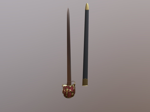  苏格兰阔剑3d模型 