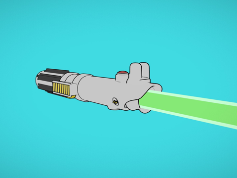  光剑卡通渲染3d模型 