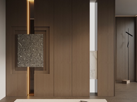  现代玄关3d模型 