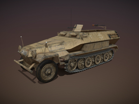  SD.KFZ2511B变体DAK第15装甲师3d模型 