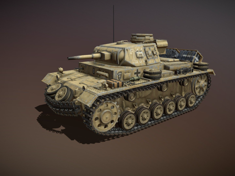  三号坦克装甲3型G变体DAK2113d模型 