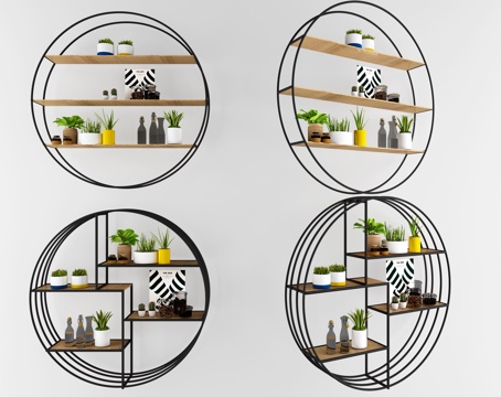  北欧装饰架3d模型 