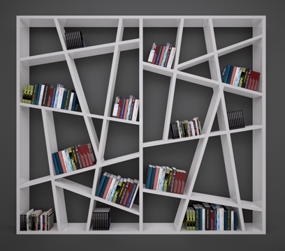  现代书架 北欧书架 现代装饰架 北欧装饰架3d模型 